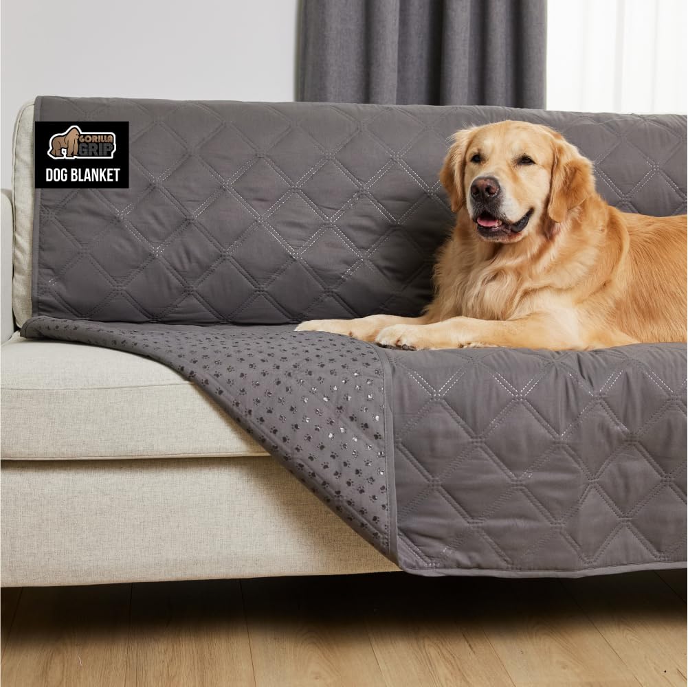 GORILLA GRIP® Waterproof Dog Blanket, Leakproof Couch Cover for Dogs