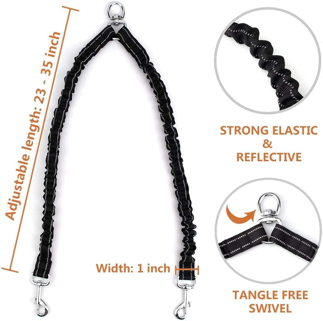 Double Dog Leash for Walking 2 Small Dogs