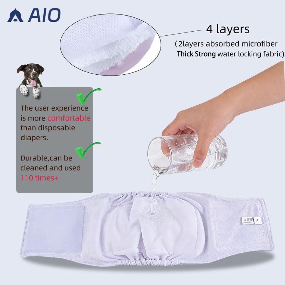 Washable Reusable Dog Diapers Male