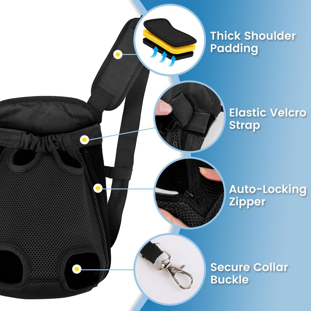 Mosago Dog Backpack Carrier, Front Chest Carrier for Small Dogs