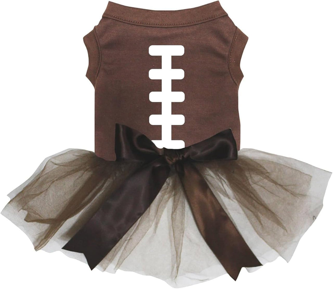 Petitebella Rugby Print Puppy Dog Dress