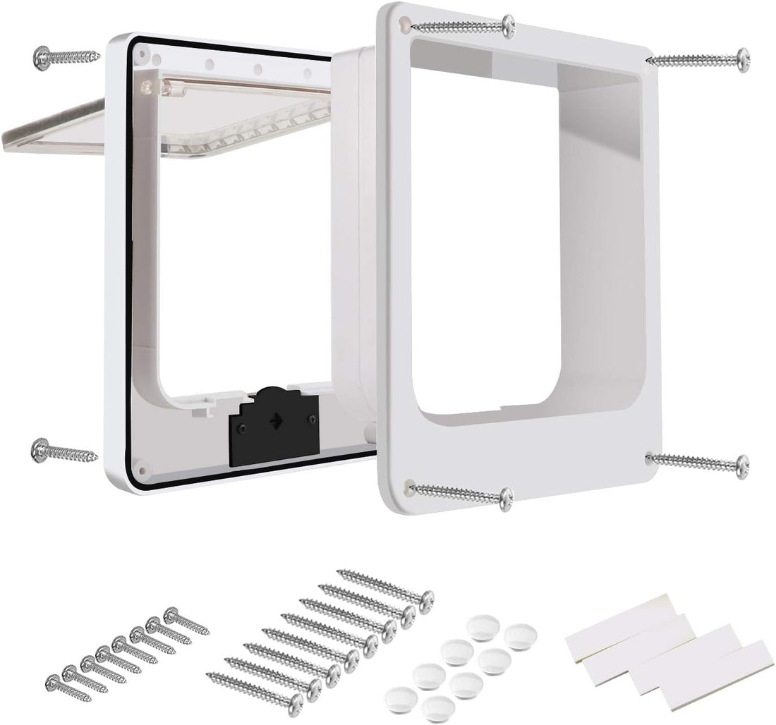 CEESC Medium Cat Door for Interior/Exterior, for Pets <15.75"