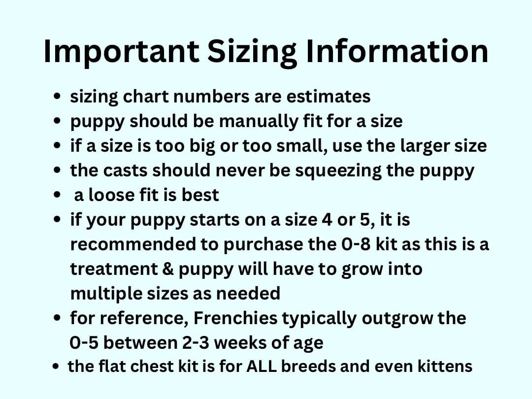 Newborn Puppy Flat Chest Kit, Whelping Essential, Size 0-5