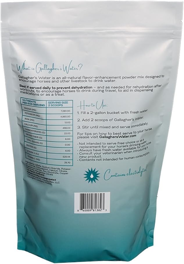 GALLAGHER'S WATER All-Natural Equine Hydration Beverage