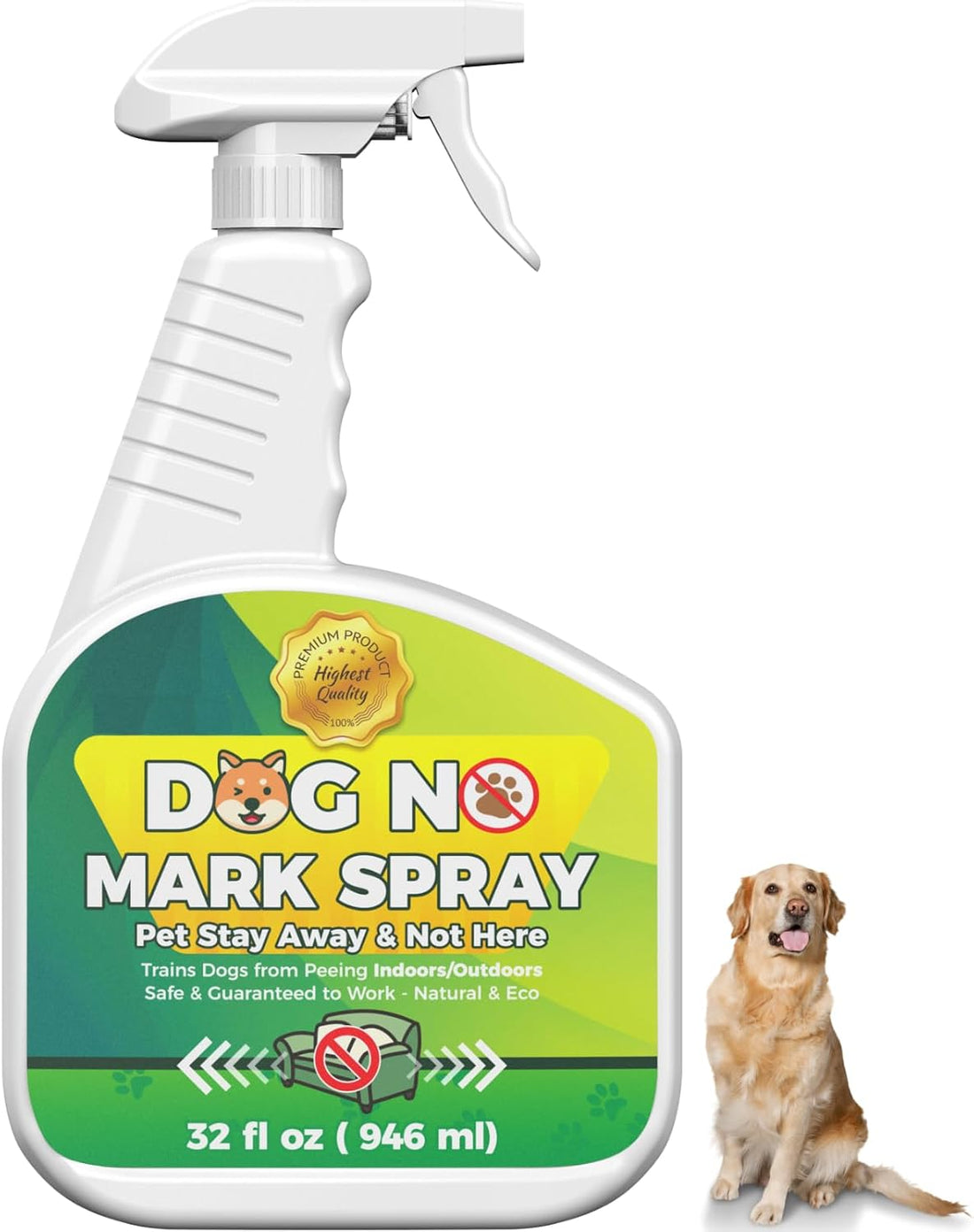 Dog No Pee Spray for Indoor and Outdoor Training, 16 Fl Oz