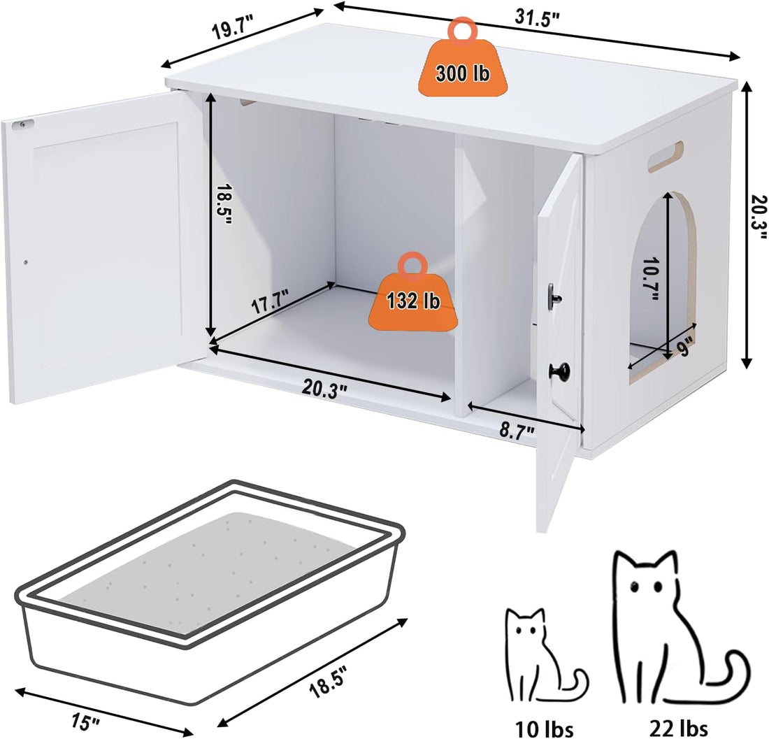 Timberer Cat Litter Box Enclosure