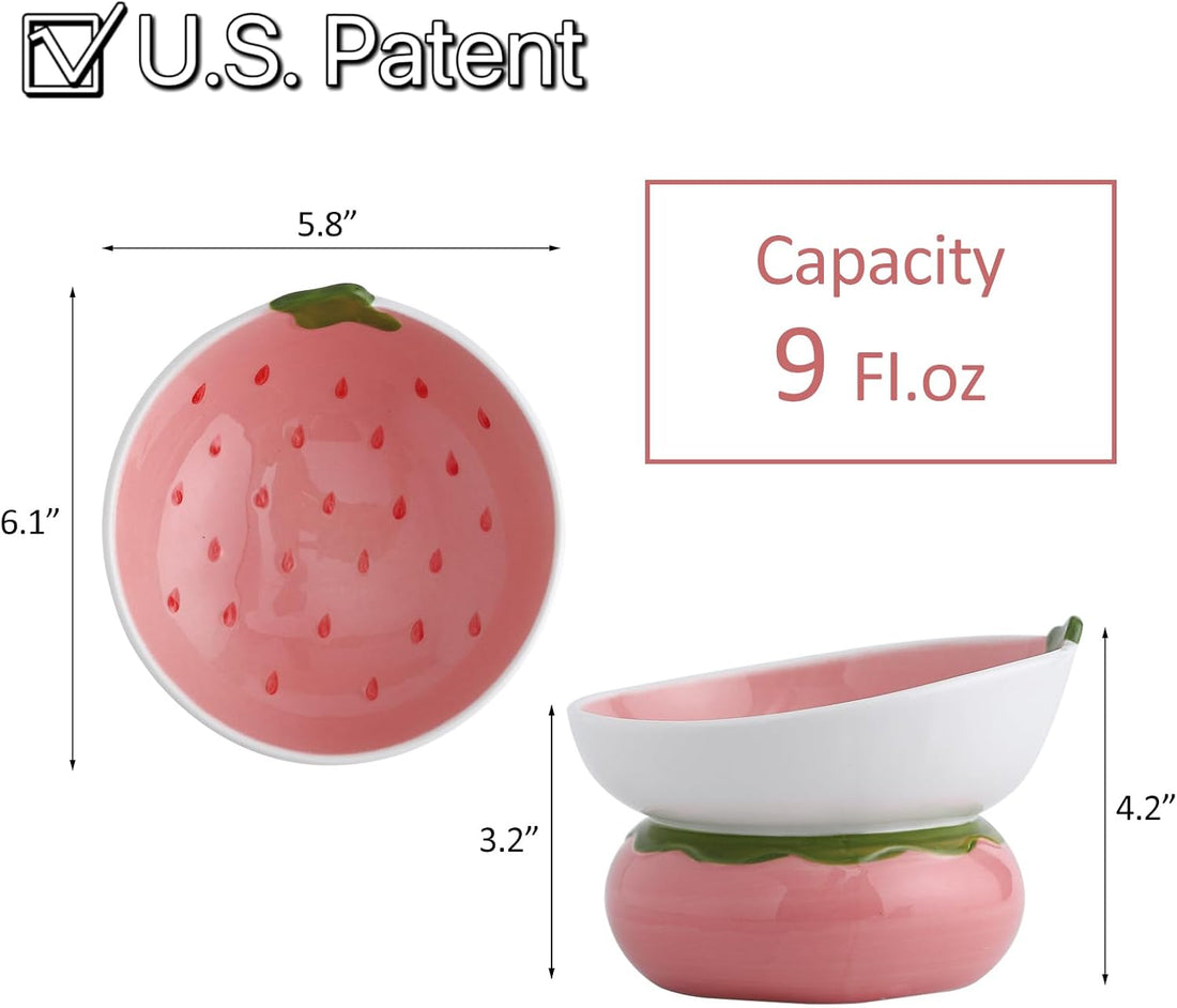 Yeexoxow Ceramic Raised Cat Bowl