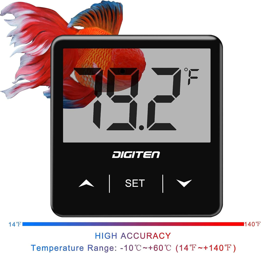DIGITEN Aquarium Thermometer Digital Fish Tank Thermometer with Large