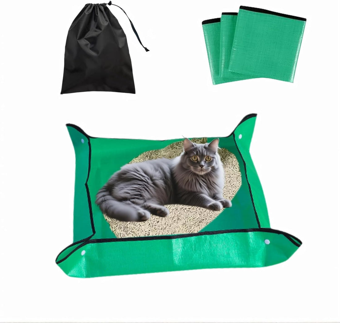 Portable Litter Box for Cats, 3-Pack, Expands to 25 Inches