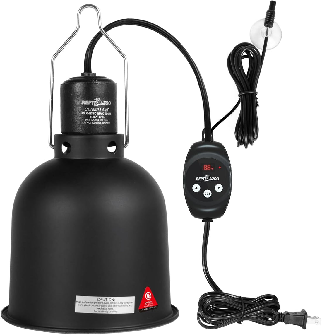 REPTI ZOO Reptile Light Fixture with Dimming Thermostat