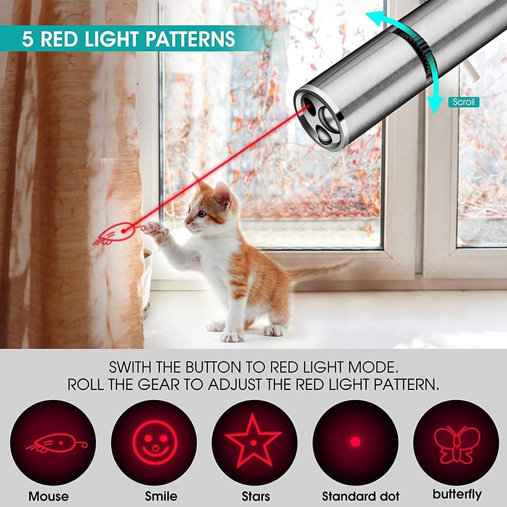 Cat Toys Laser Pointer for Indoor Cat Mouse Toys Pet Interactive Toy