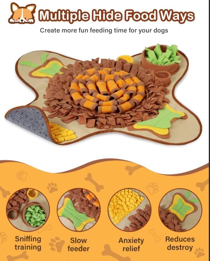 HOPET Snuffle Mat for Dogs Large Breed,Interactive Sniff Feeding