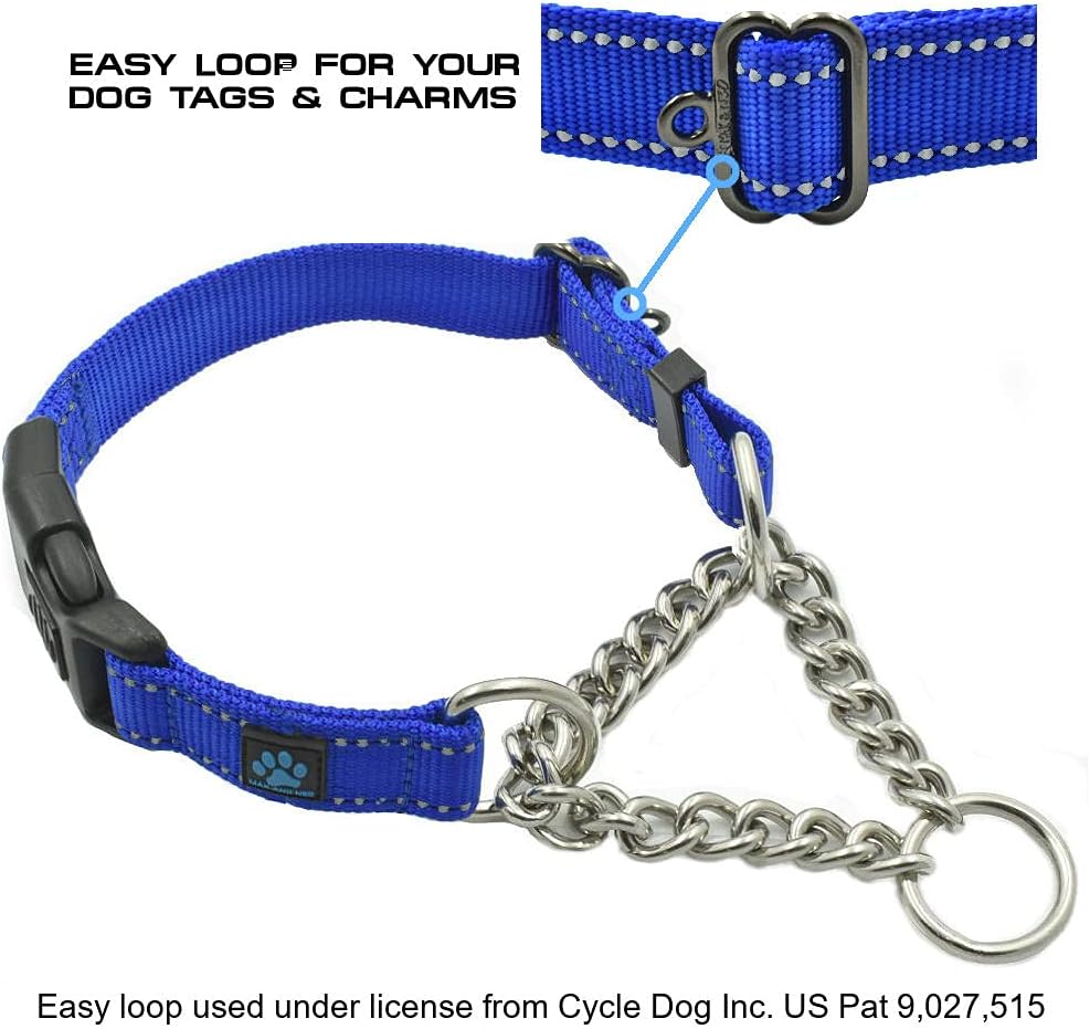 Max and Neo Stainless Steel Chain Martingale Collar