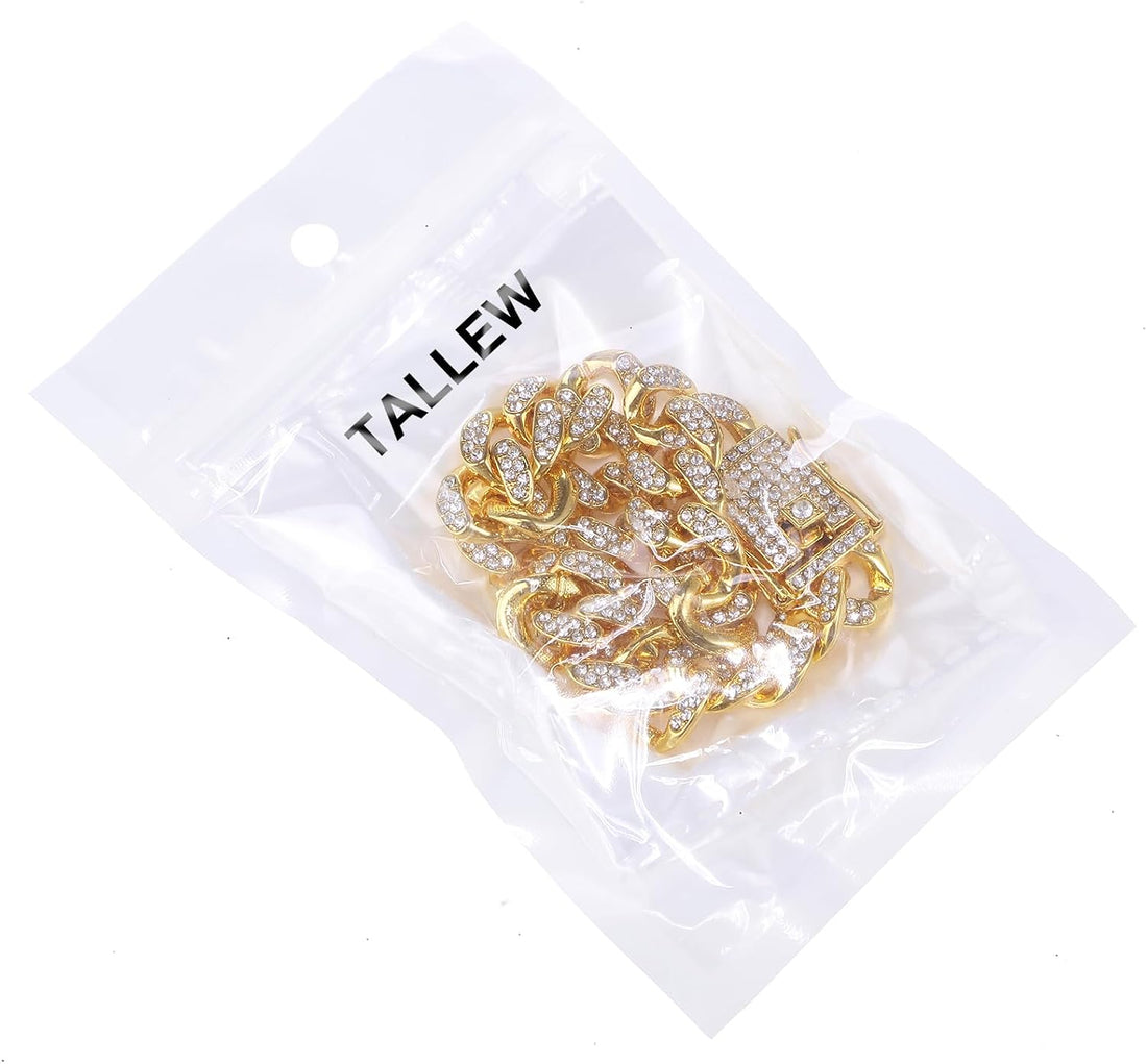 Tallew Dog Chain Cuban Dog Collar Pet Chain Necklace