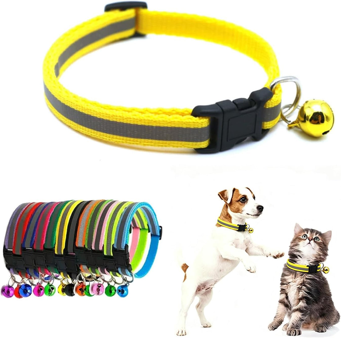XXS XS Kitten Collar with Bell,Puppy Collar with Quick Release Buckle