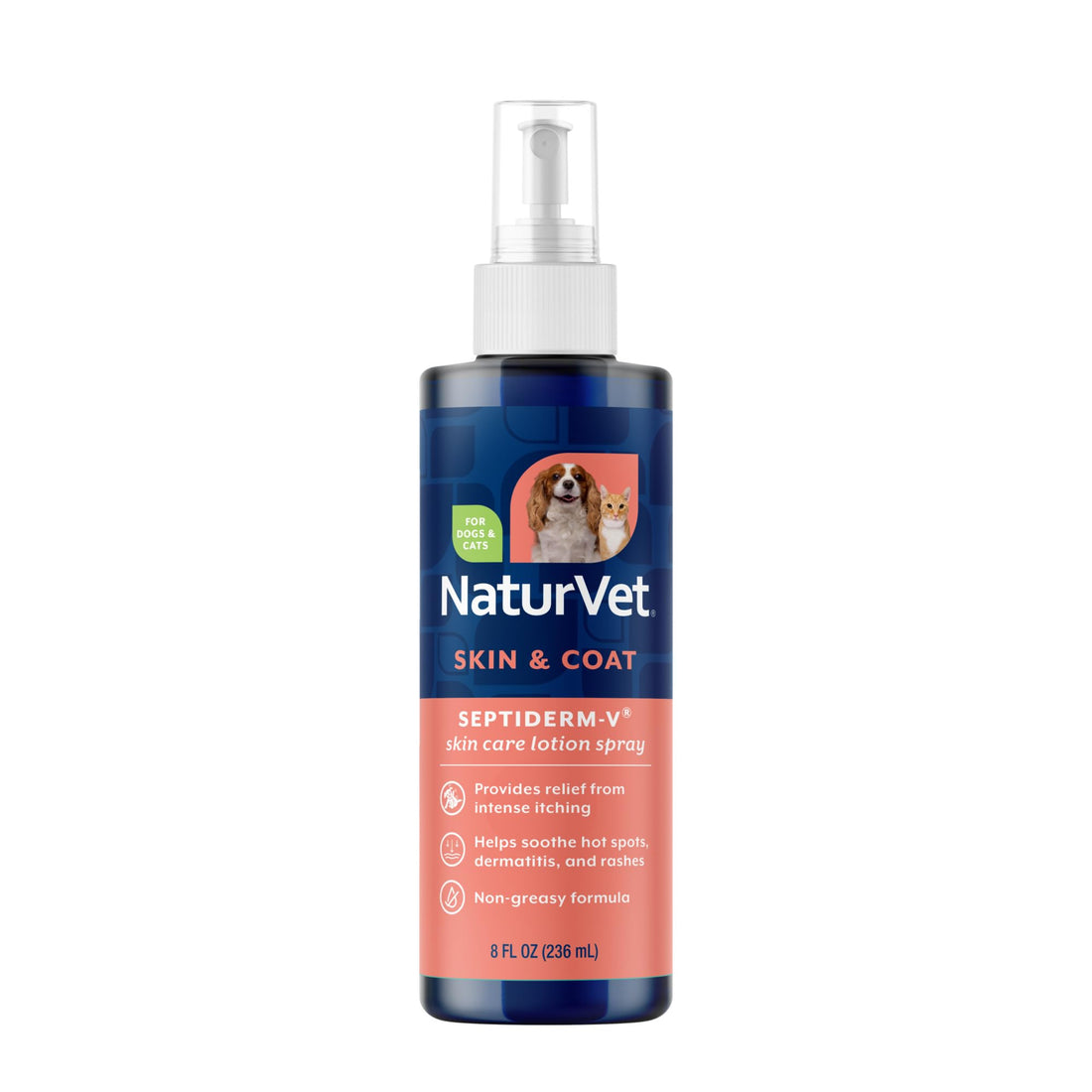 NaturVet Green Tree Septiderm-V Skin Care Lotion for Dogs & Cats
