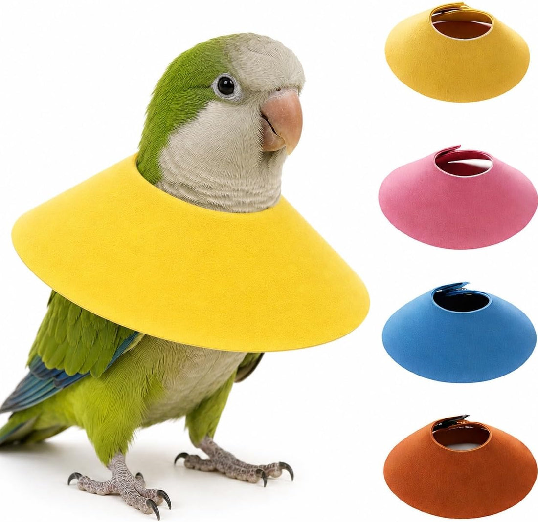 4Pcs Bird Cone Collar for Wound Biting Prevention & Anti Plucking