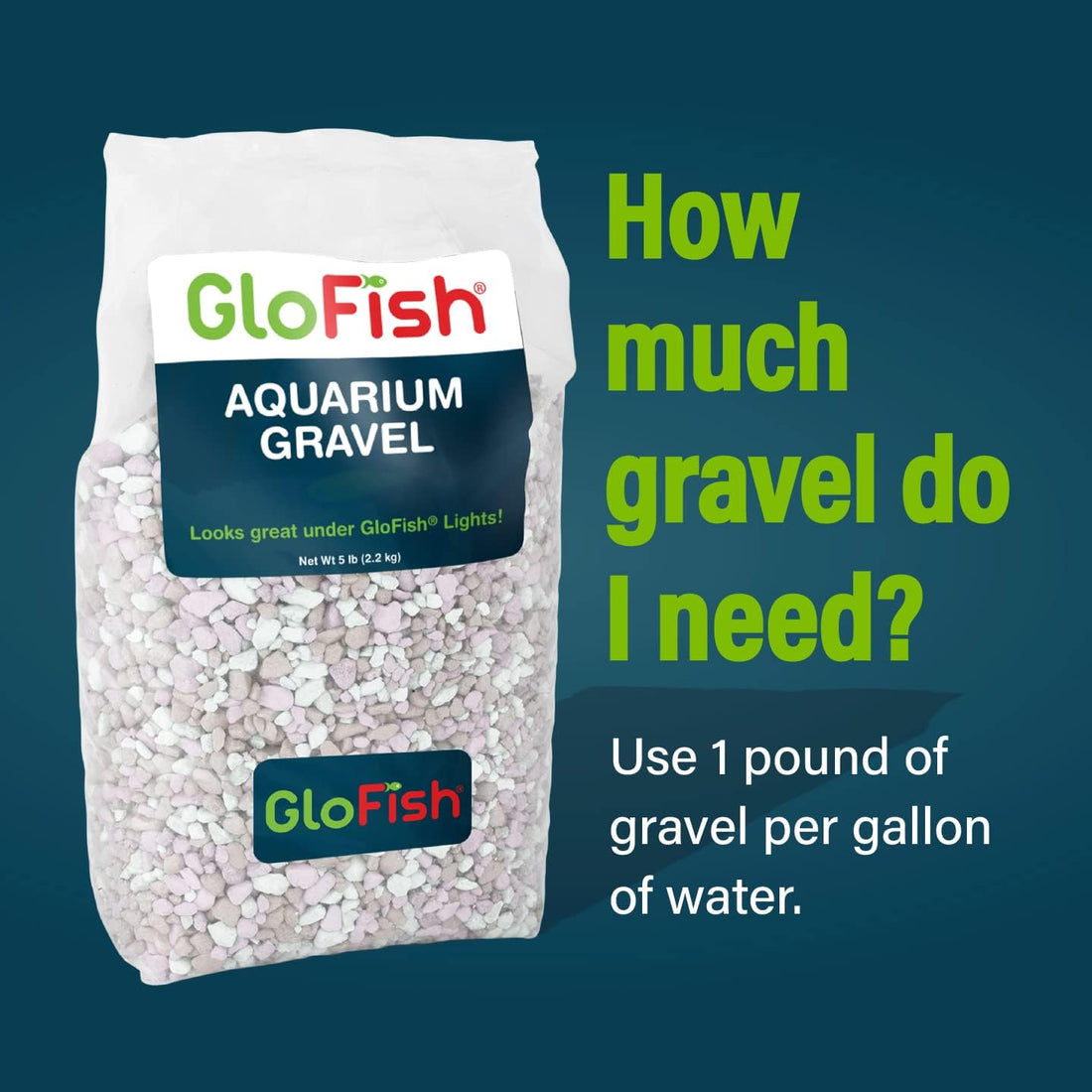 GloFish Aquarium Gravel, Pearlescent, 5 lbs
