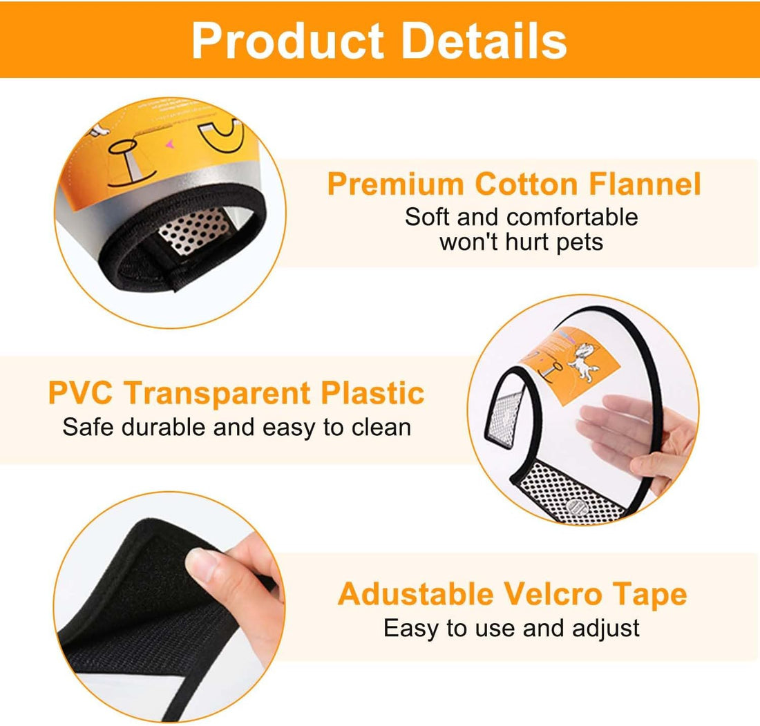 VOVIGGOL 2 Pack Cat Cones to Stop Licking