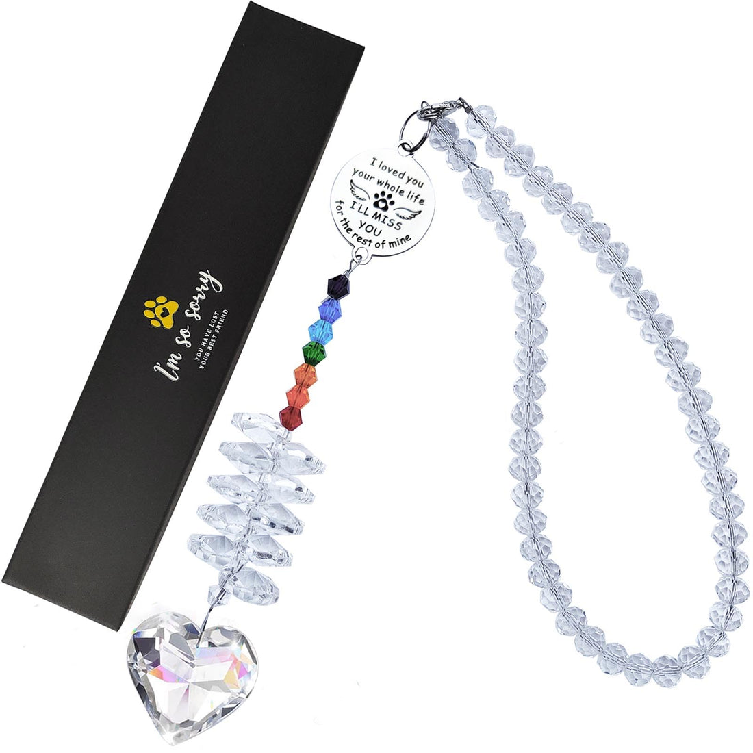 shinyrize Pet Memorial Sympathy Gifts for Dogs Loss Suncatcher