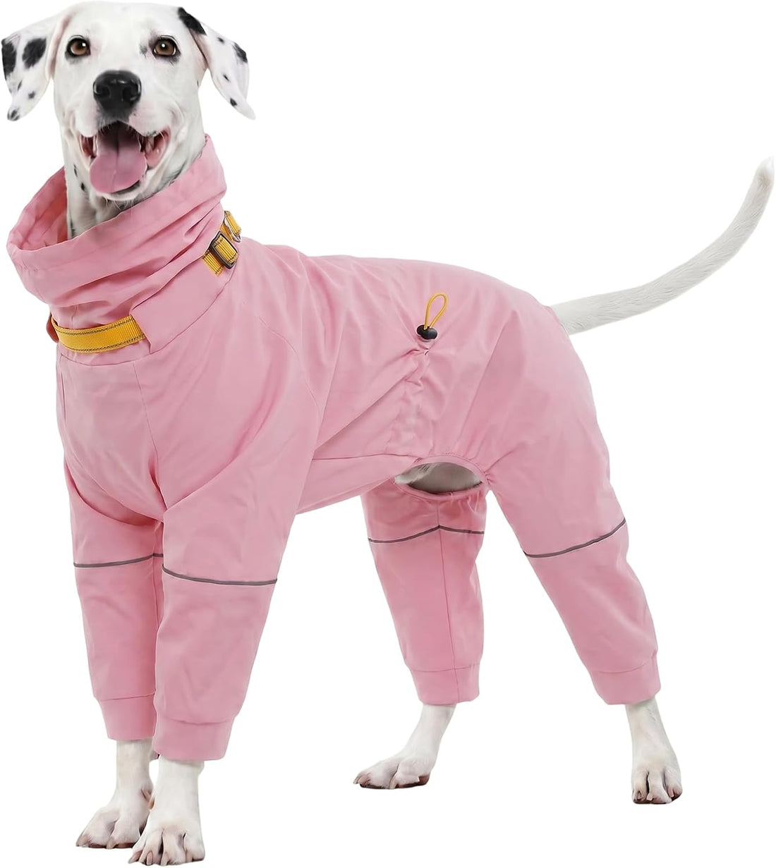 Kouser Waterproof Full-Body Coverage Dog Raincoat, Pink XL
