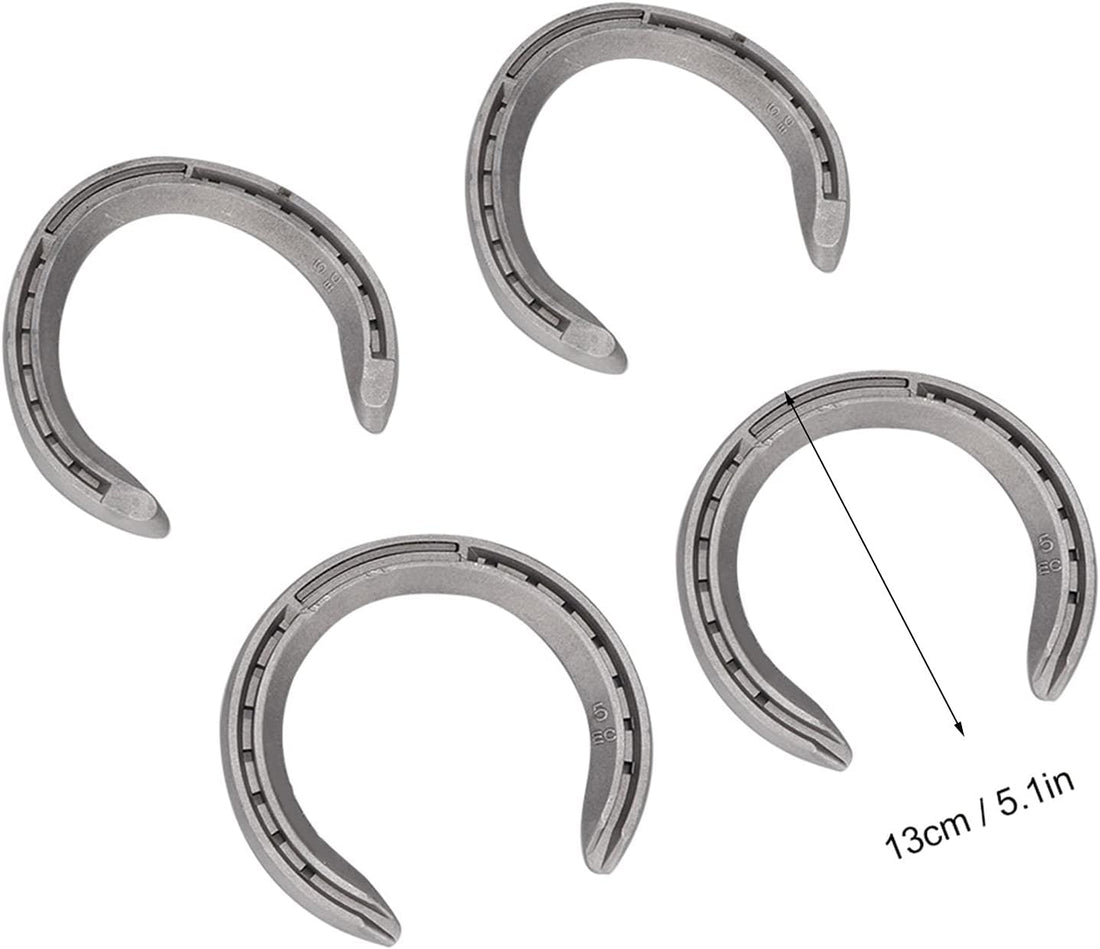 Zerodis 4Pcs Aluminum Alloy Horseshoe Kit for Horse Riding