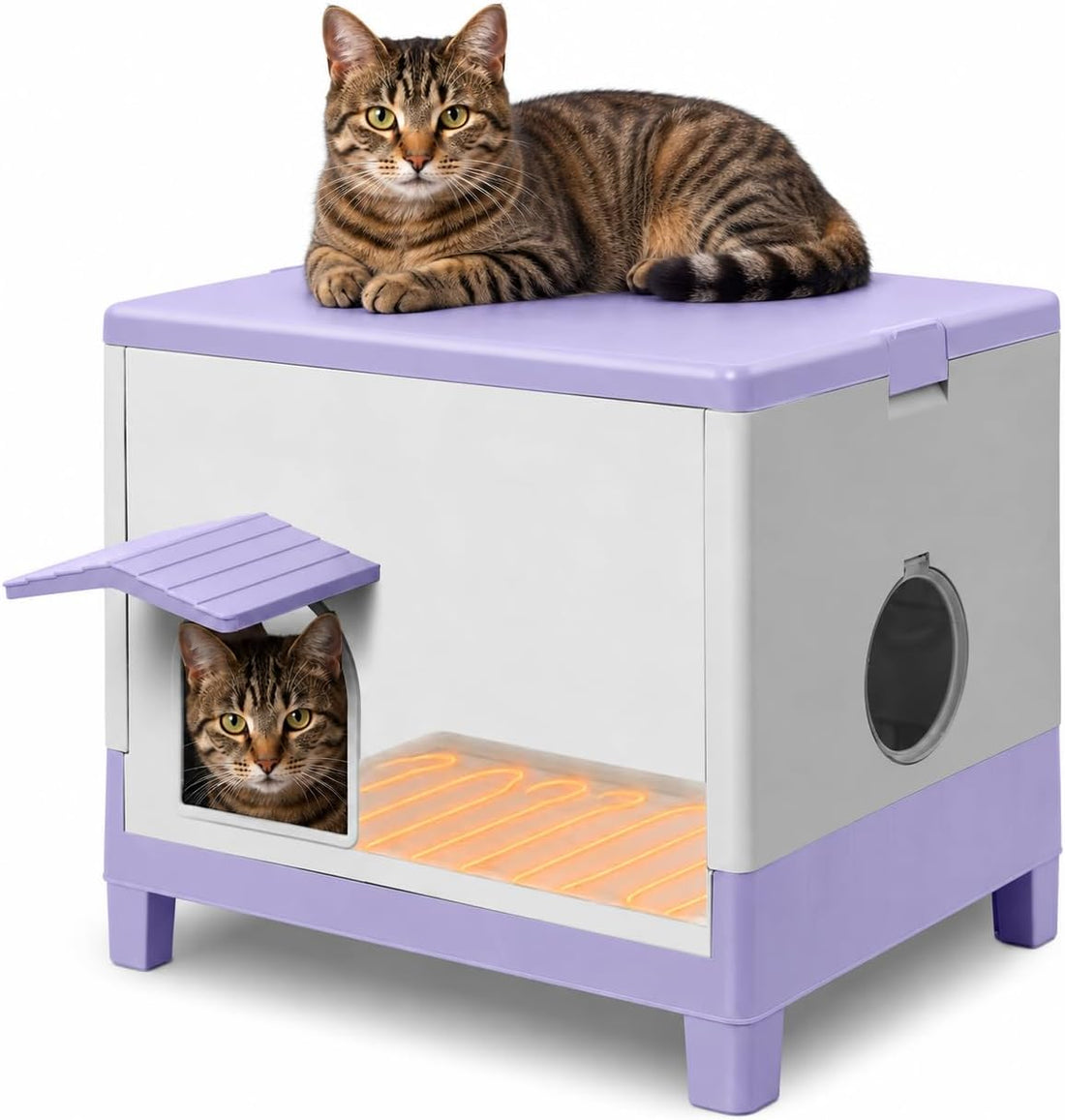 Tailtastic Heated Outdoor Cat House for Winter