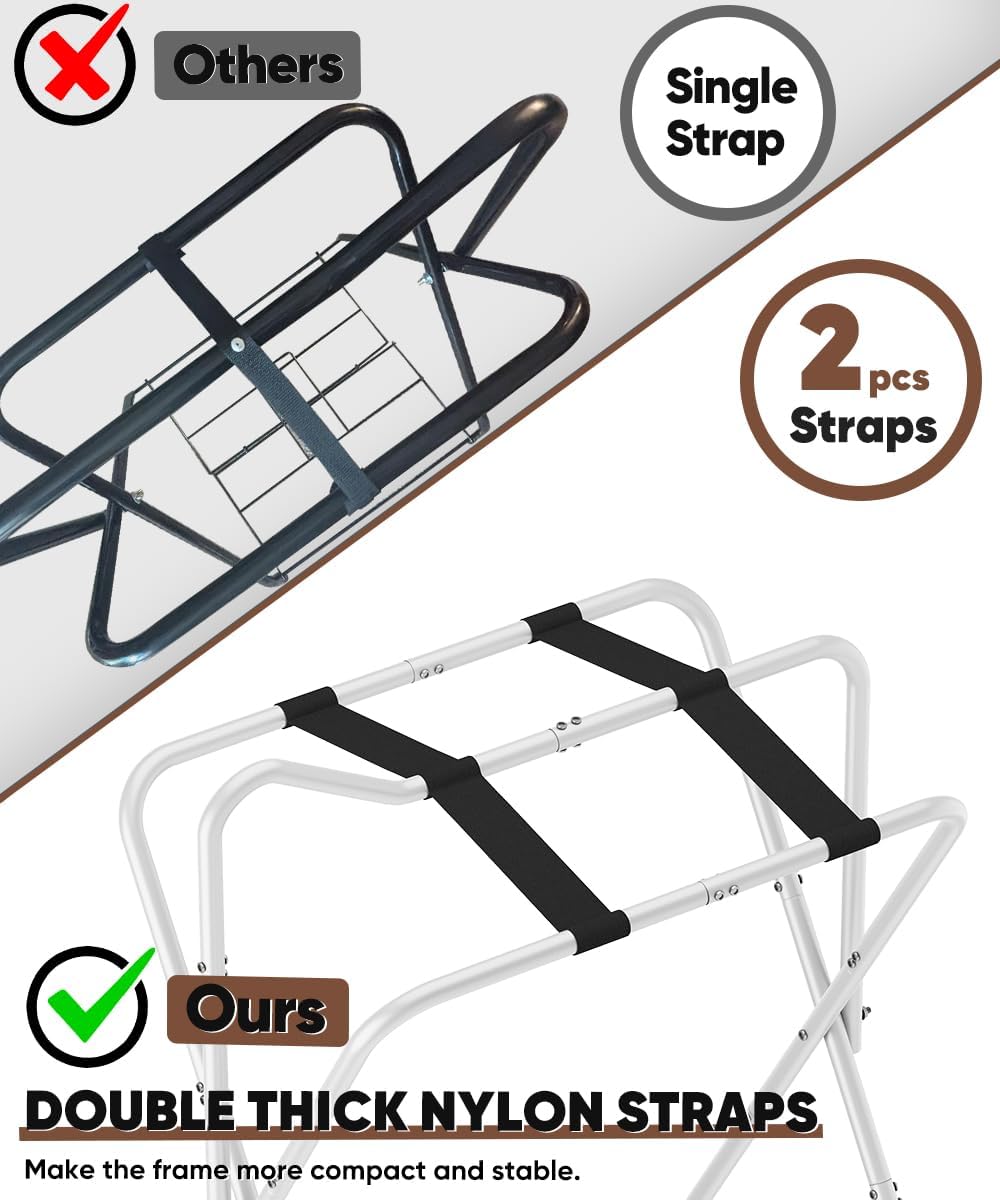 Queension Foldable Saddle Rack with Bottom Storage for Horse Stable