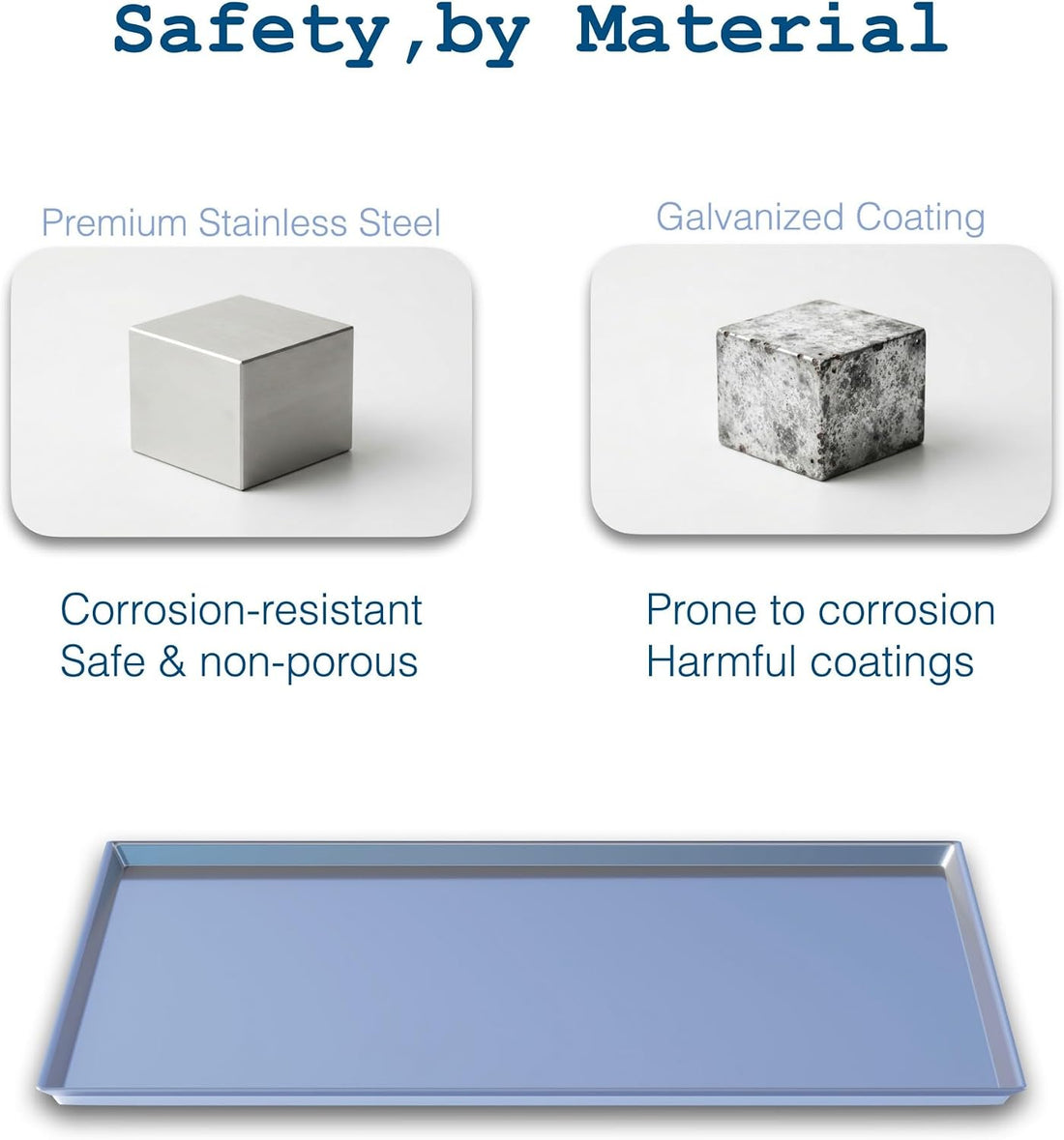 Metal Dog Crate Tray, 40-Inch Pan Replacement, Stainless Steel