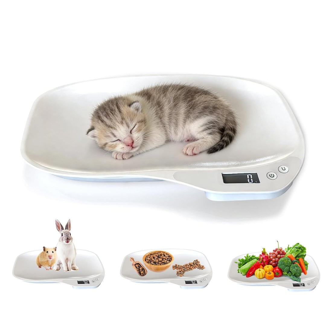 Small Animal Digital Scale, 14" x 10" Pet Weighing Scale Max 33lbs