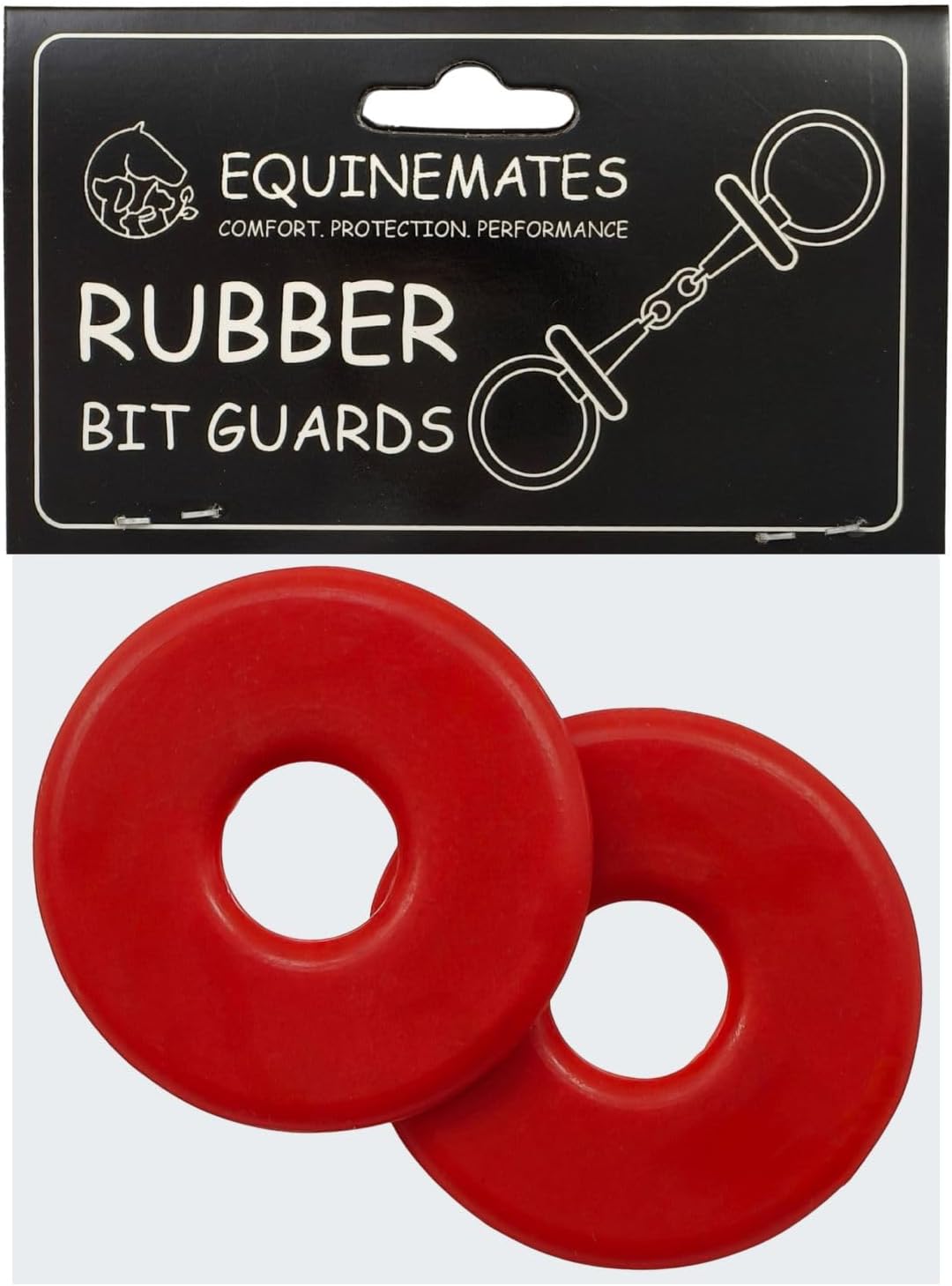 EquineMates Rubber Bit Guards Pair for Horse Bits 6 Colors