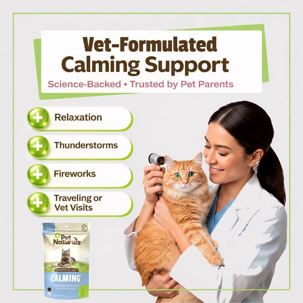 Pet Naturals Calming Chews for Cats, Chicken Flavor, 30 Count