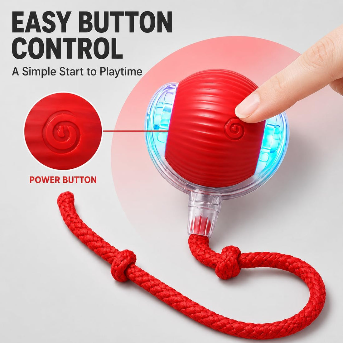 Rcxnm Interactive Cat Ball Toy with String
