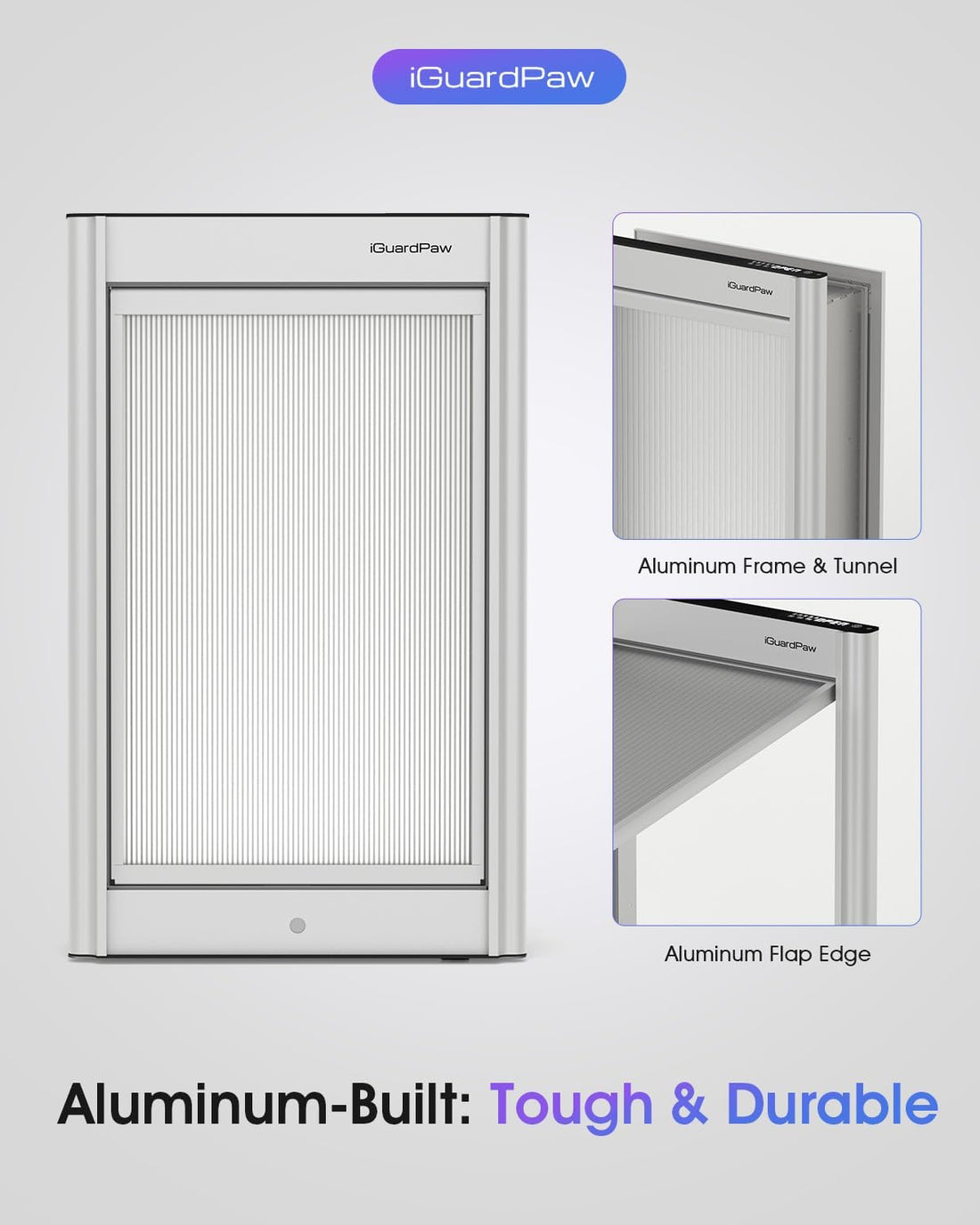 Automatic Dog Door for Door, Collar Activated Pet Door, M