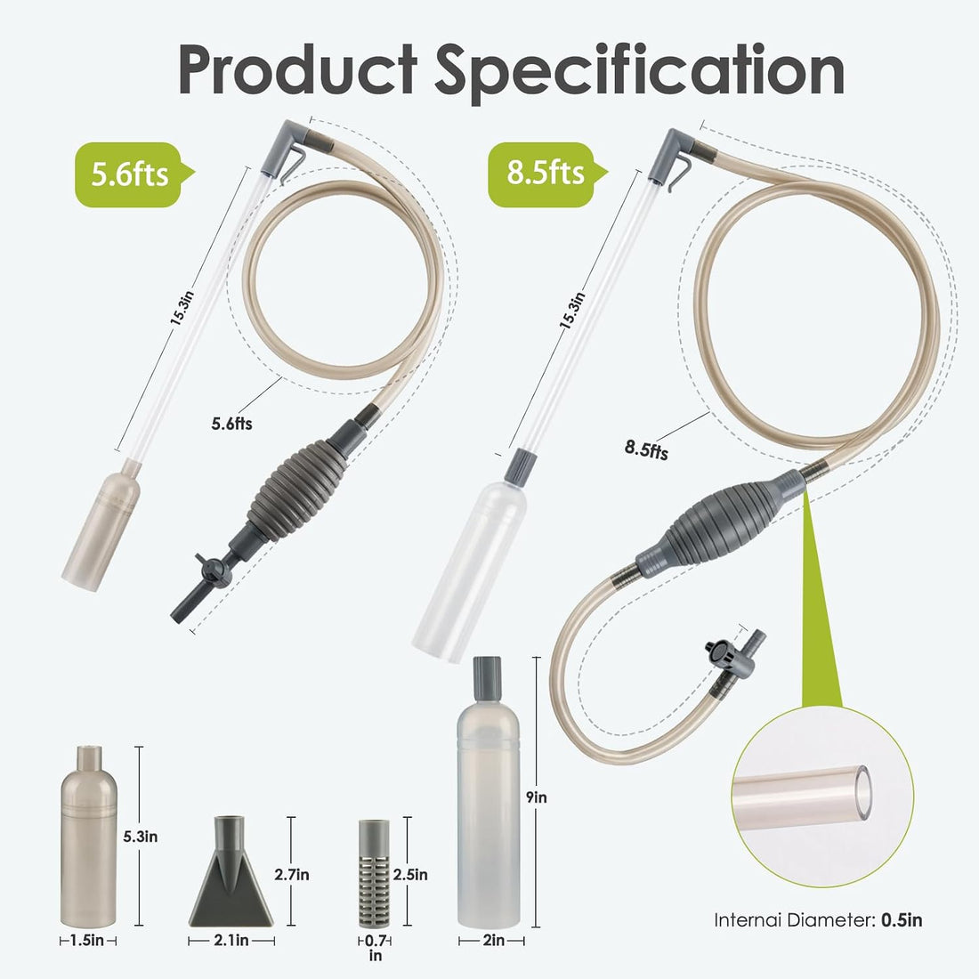Aquarium Gravel Cleaner Manual Fish Tank Siphon & Water Changer