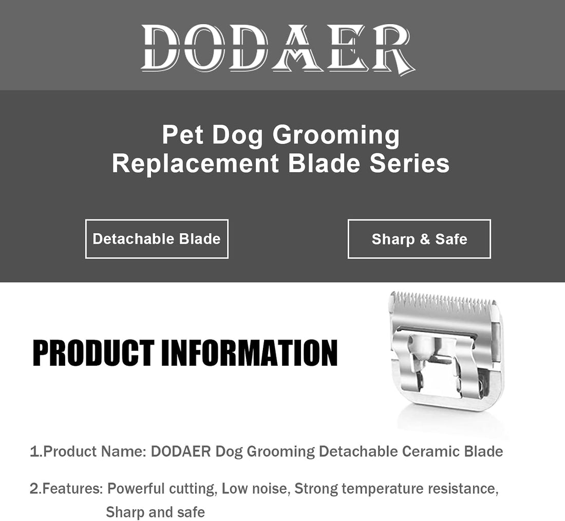 Dog Grooming Ceramic Blades Set,Compatible with Andis,Oster A5,Wahl