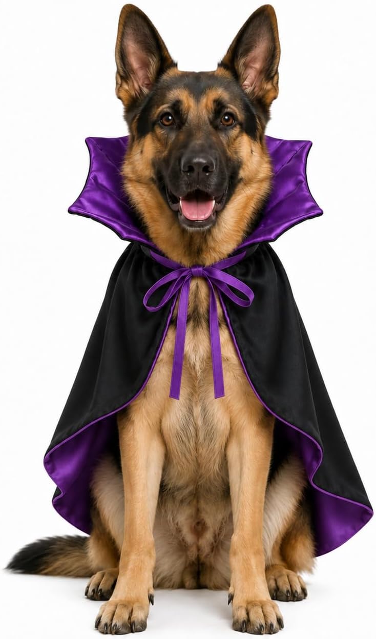 Small Dog Costume for Halloween, Vampire Cloak Dog Halloween Costume