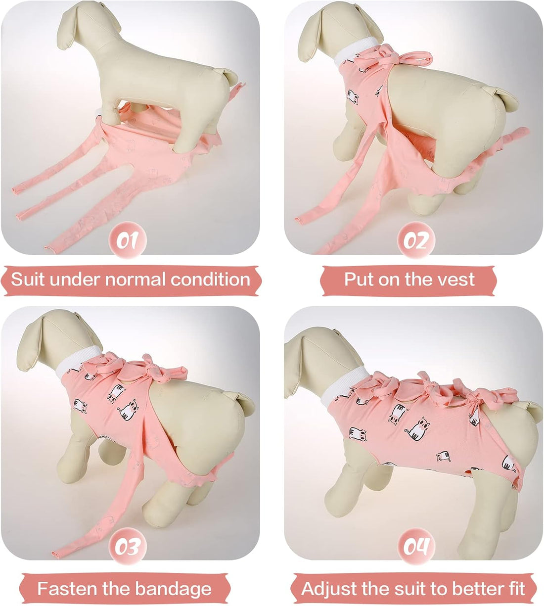 PUMYPOREITY Cat Recovery Onesie - Post-Surgery Kitten Suit, Female