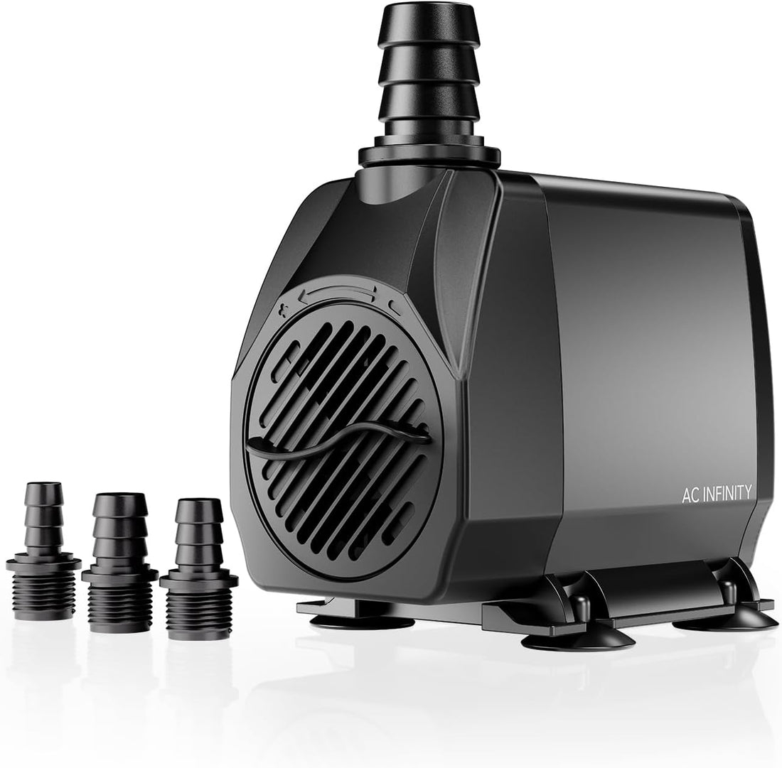 AC Infinity Submersible Pump 220 GPH for Hydroponics