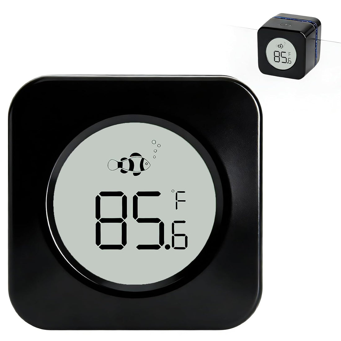 Aquarium Magnetic Cleaner with Thermometer 2 in 1 Fish Nano Tank