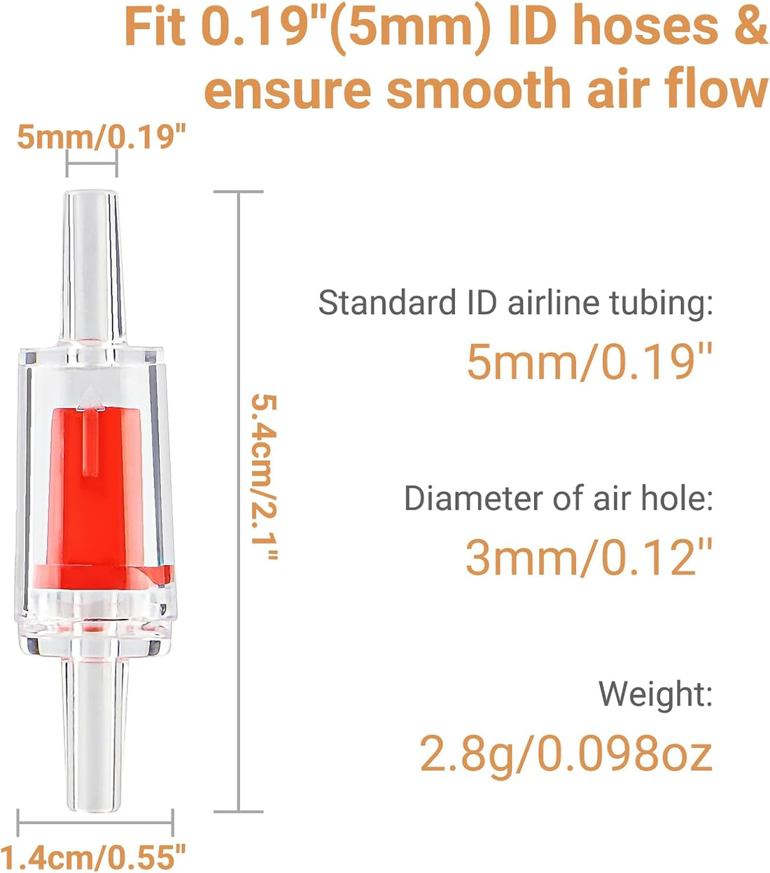 Moonorange Aquarium Air Pump Accessories Kit with Standard Tubing