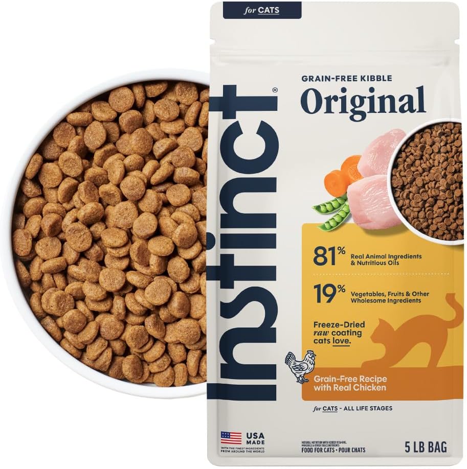 Instinct Original Dry Cat Food, Raw Coated Kibble, High Protein