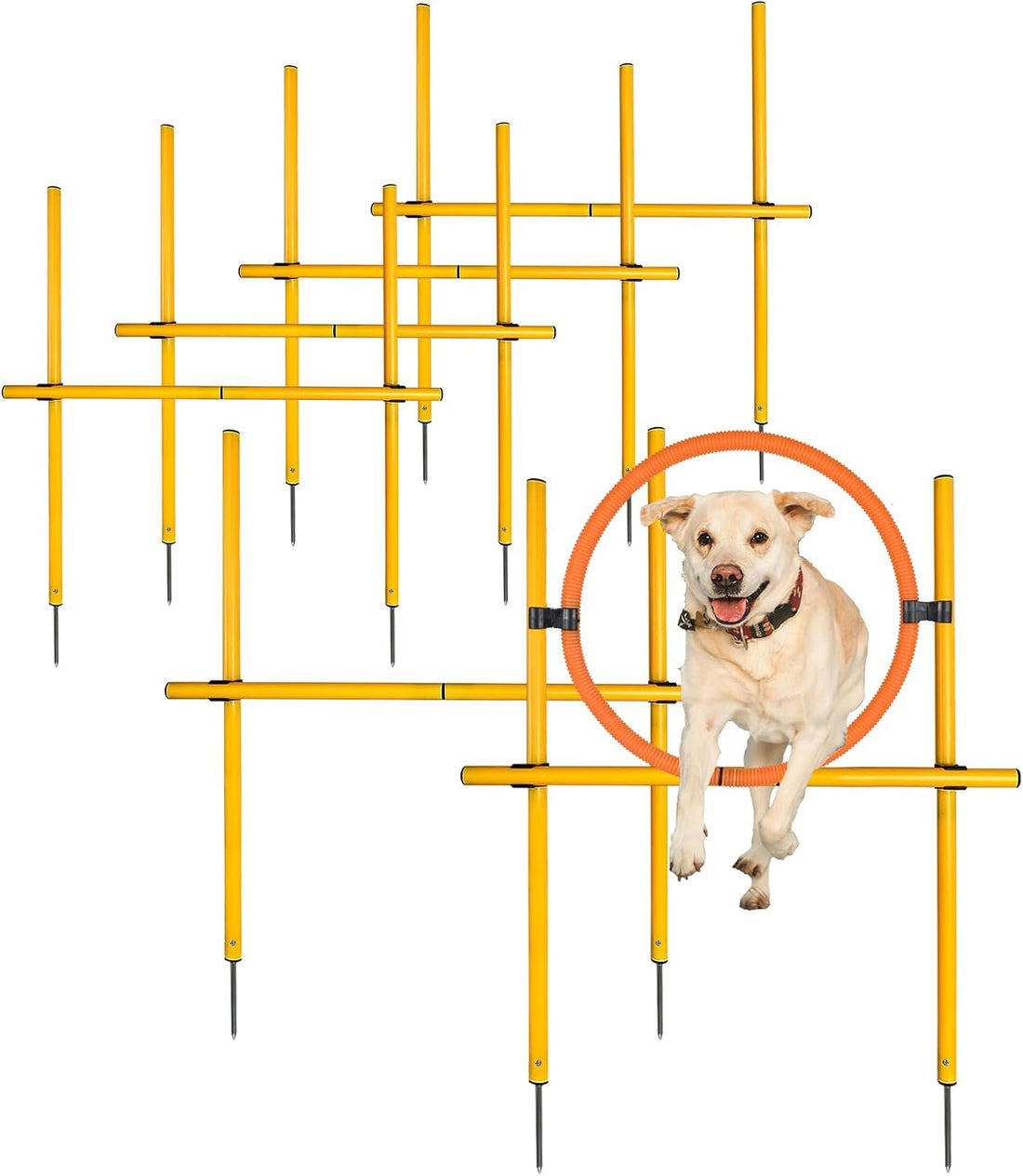 TNZMART 2.6 FT Dog Agility Obstacle Course Backyard Set with Wave