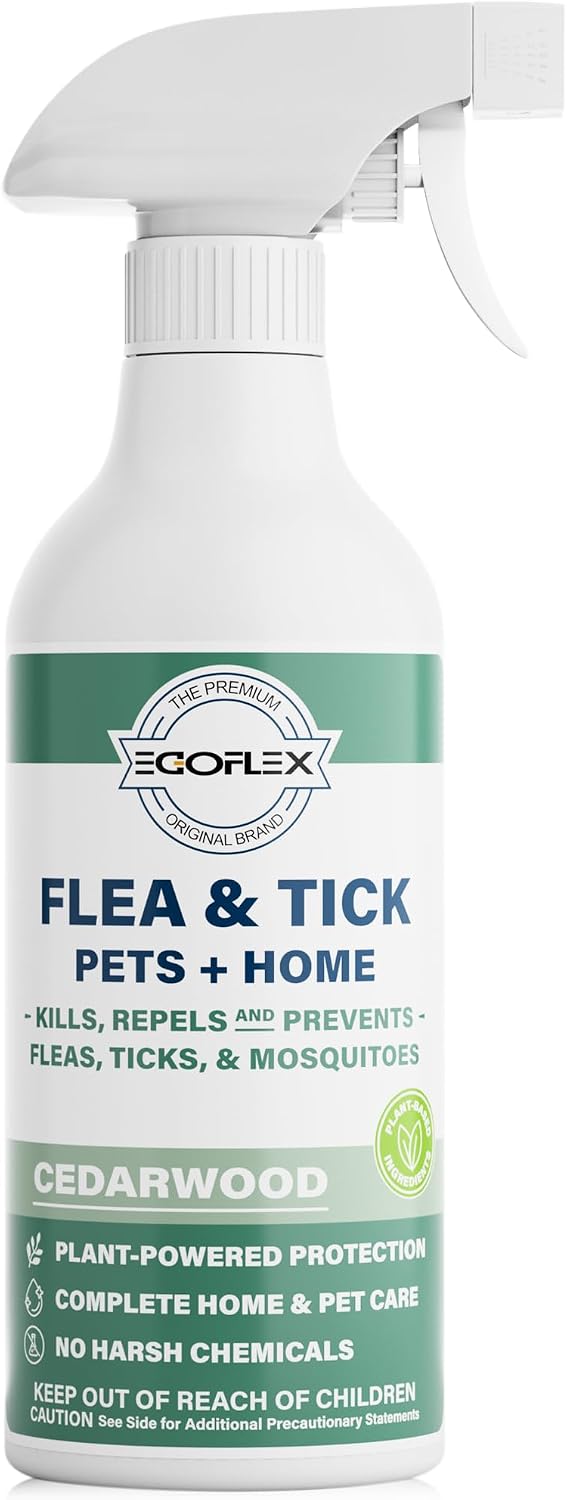 Flea Spray for Home & Pets Plant-Based Repellent with Cedarwood Scent