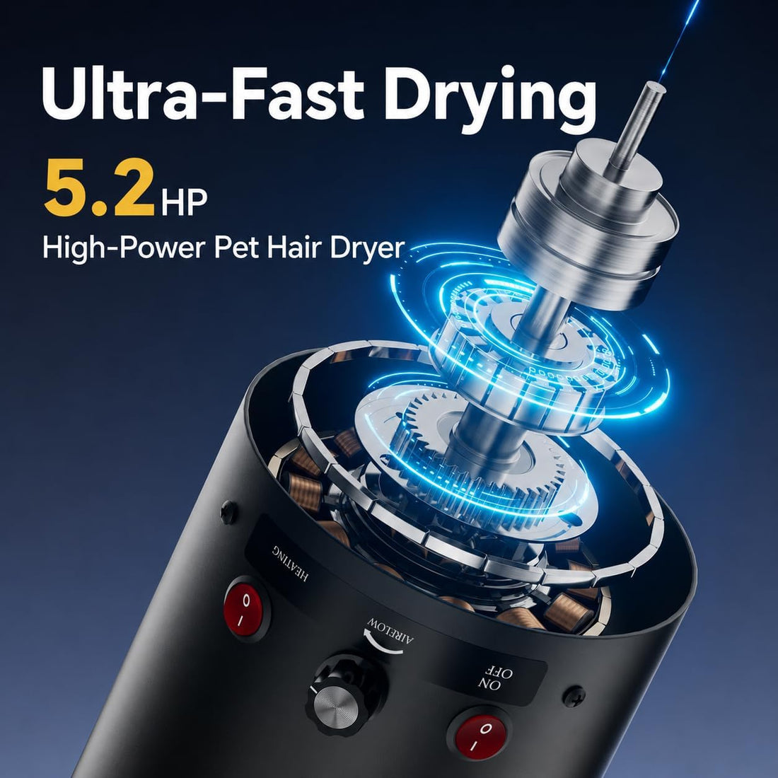 Dog Dryer High Velocity Dog Hair Dryer 5.2HP/3800W