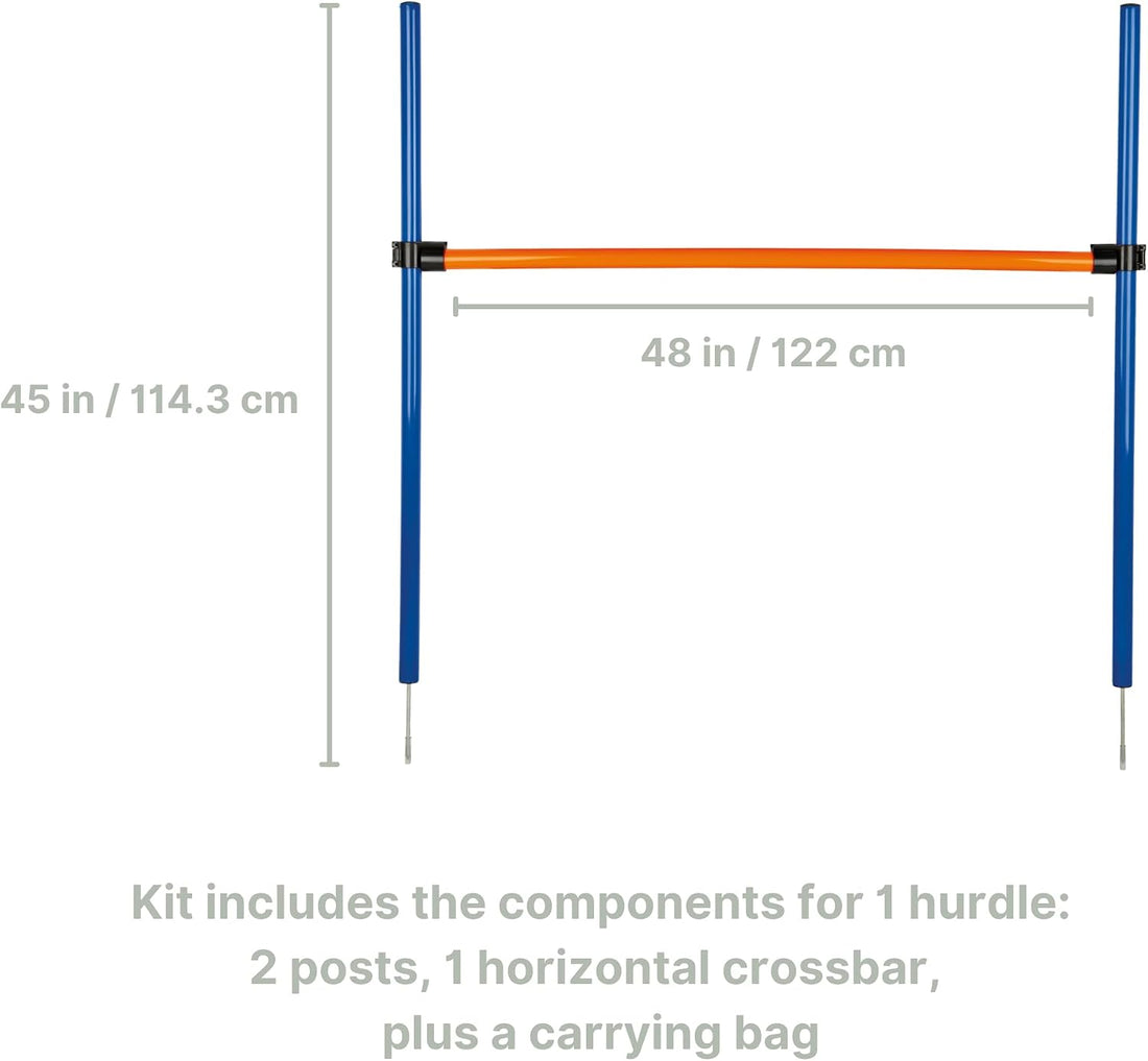 TRIXIE Dog Agility Hurdle with Height Adjustable Crossbar