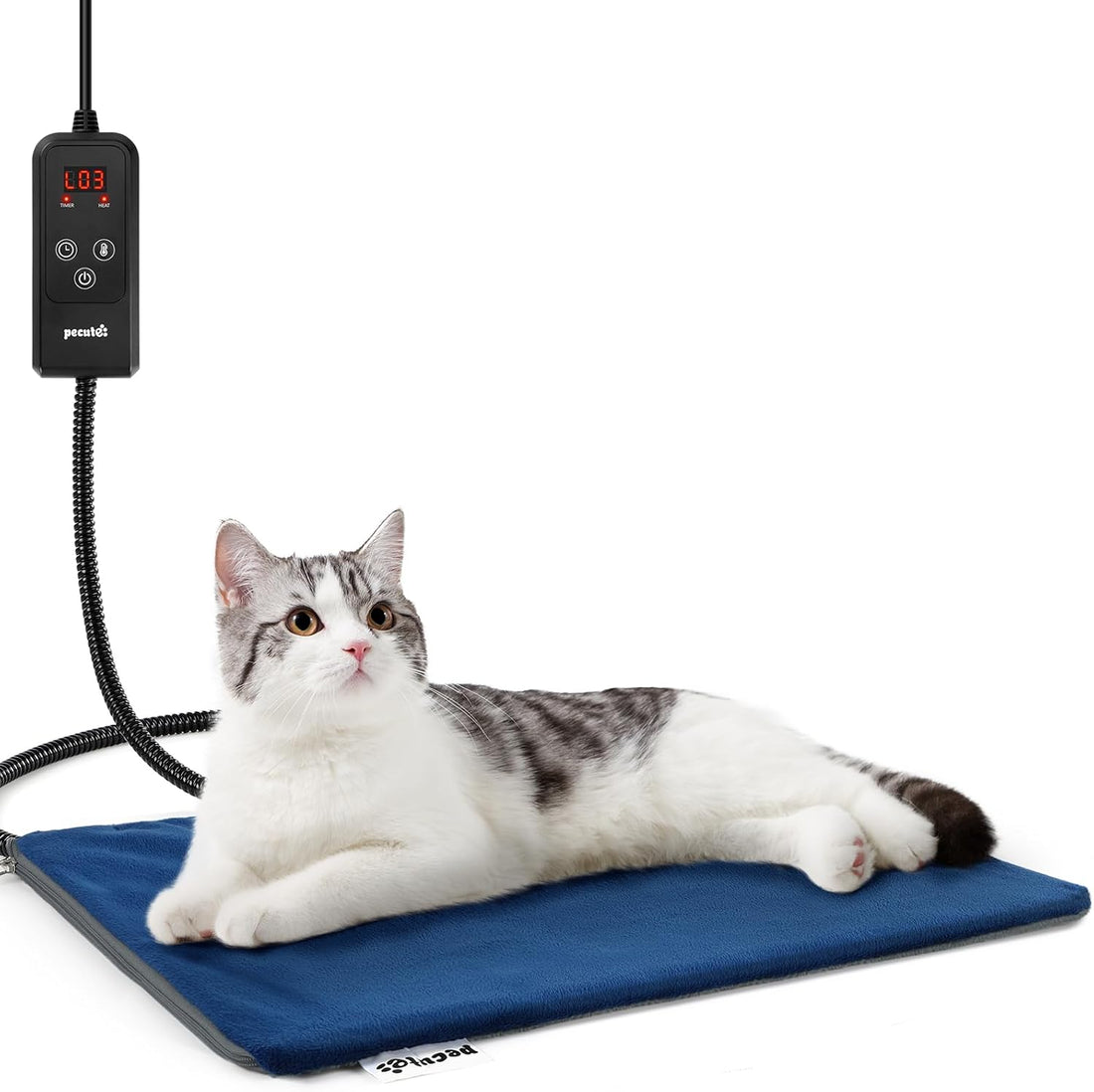 Pecute Pet Heating Pad with Chew Resistant Cord, Waterproof Layer
