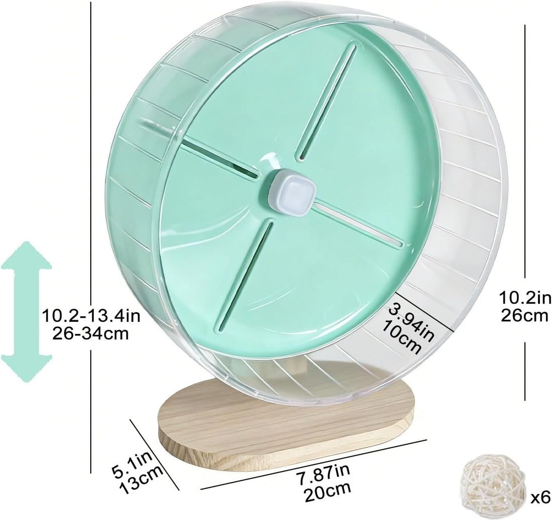 Silent Hamster Wheel,10.2 Inch Quiet Spinner Syrian Hamster Running