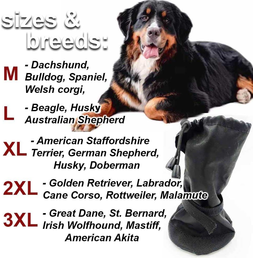 Waterproof Dog Paw Wound Recovery Boot Bandage Cover Protector, L