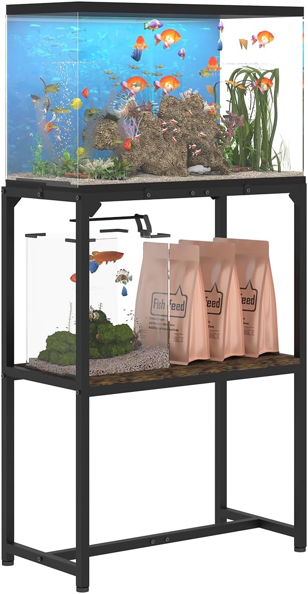 Mondazie 20-30 Gallon Fish Tank Stand, 30" L x 12" W x 32.2" H, White